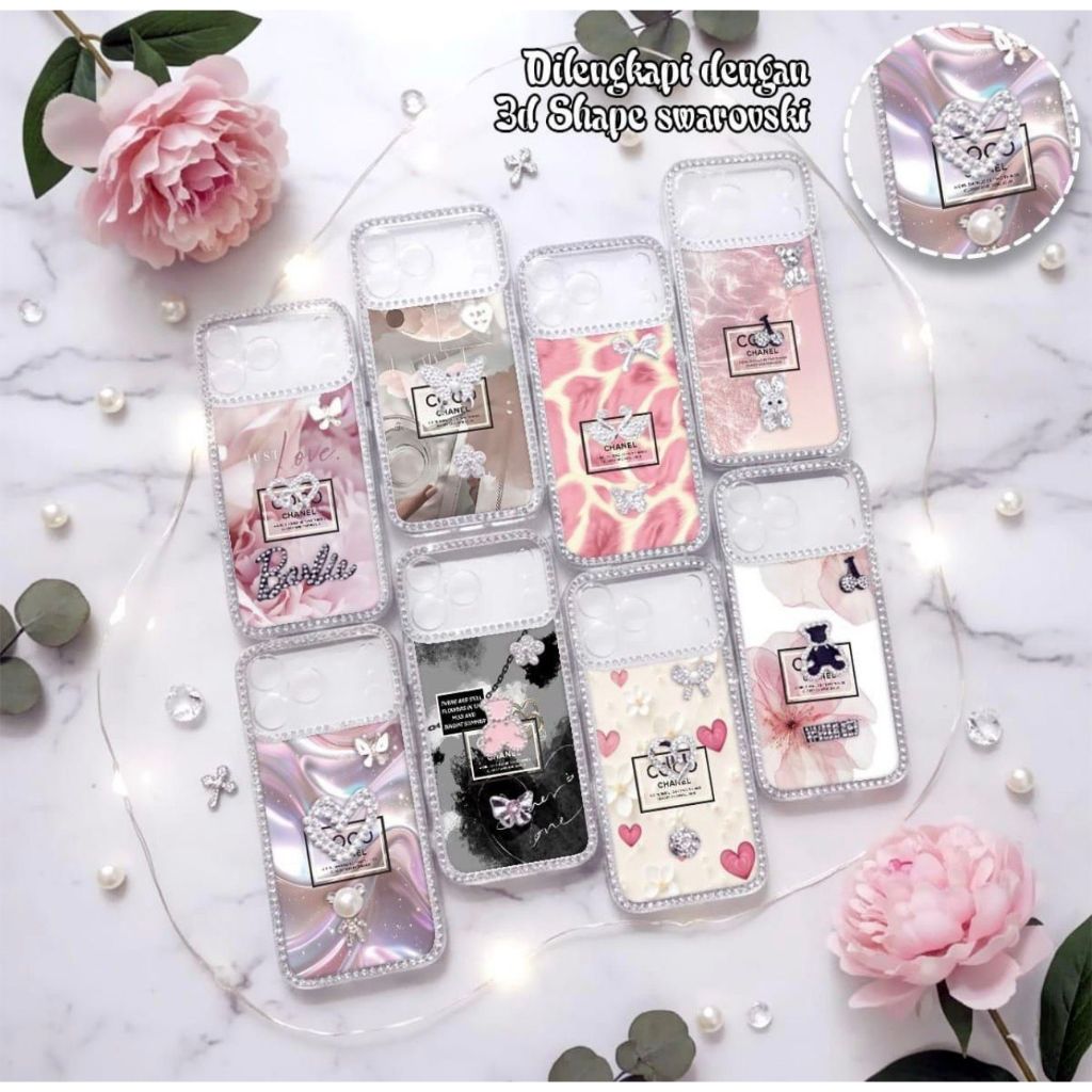 CASE CASING 3D DIAMOAD AESTHETIC สําหรับ OPPO (A3X, A5 PRO, A15, A16, A57, A78 4G)