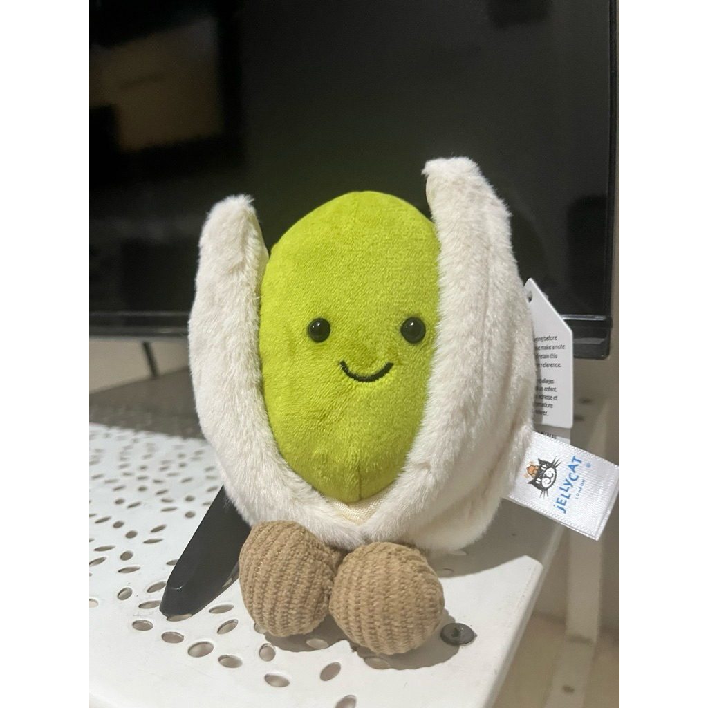 GANTUNGAN JELLYCAT PISTACHIO NUT BAG CHARM KEYCHAIN
