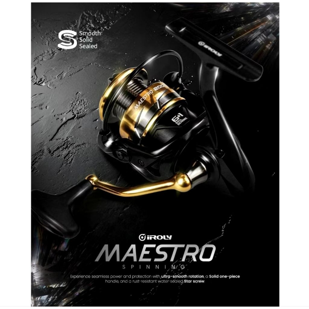 [FISHING PALACE] IROLY MAESTRO 6.2:1 1000HG/2000HG/3000HG/4000HG SPINNING REEL