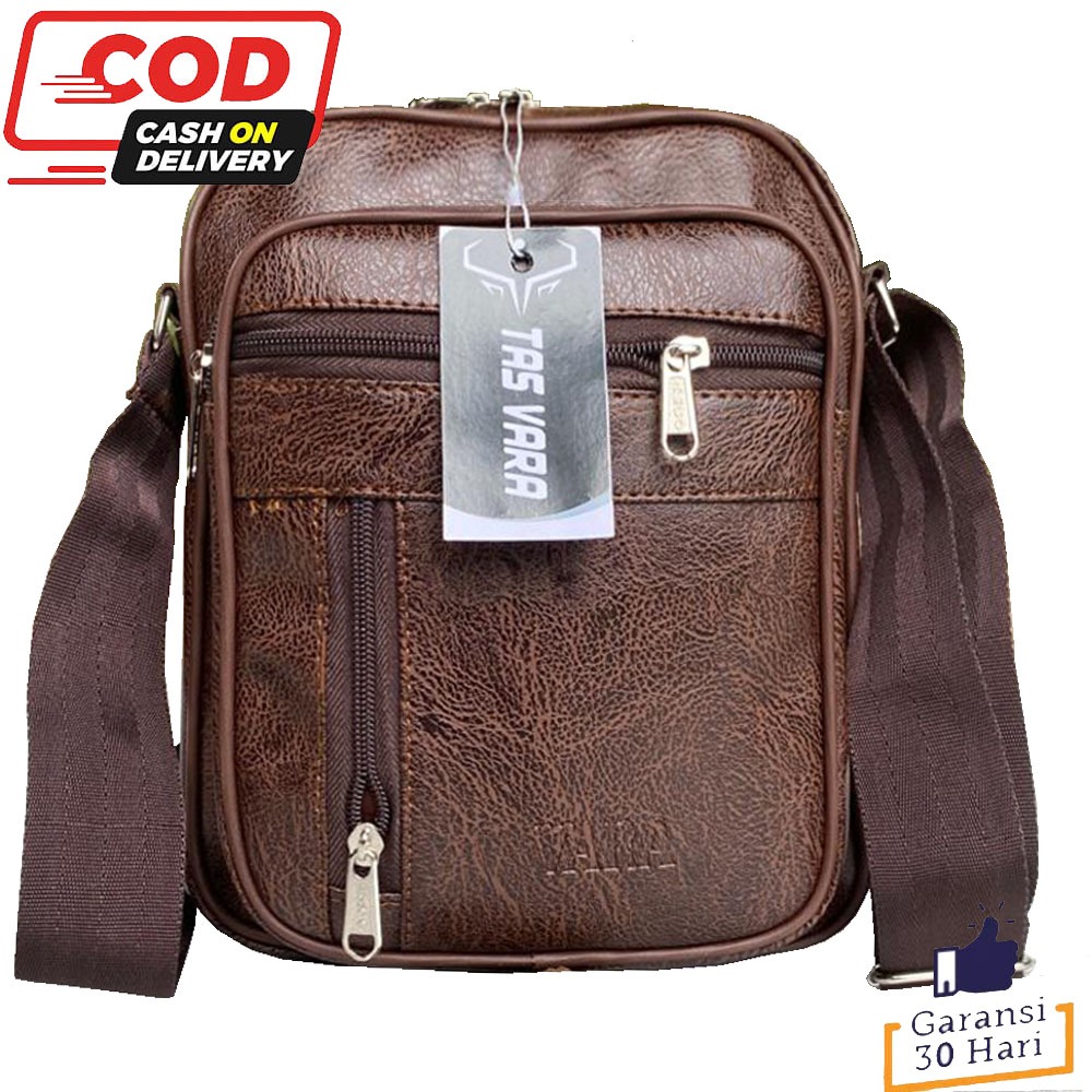 กระเป๋าสะพายข้างผู้ชาย Pu Leather Lether Sling Bag Vara Bag