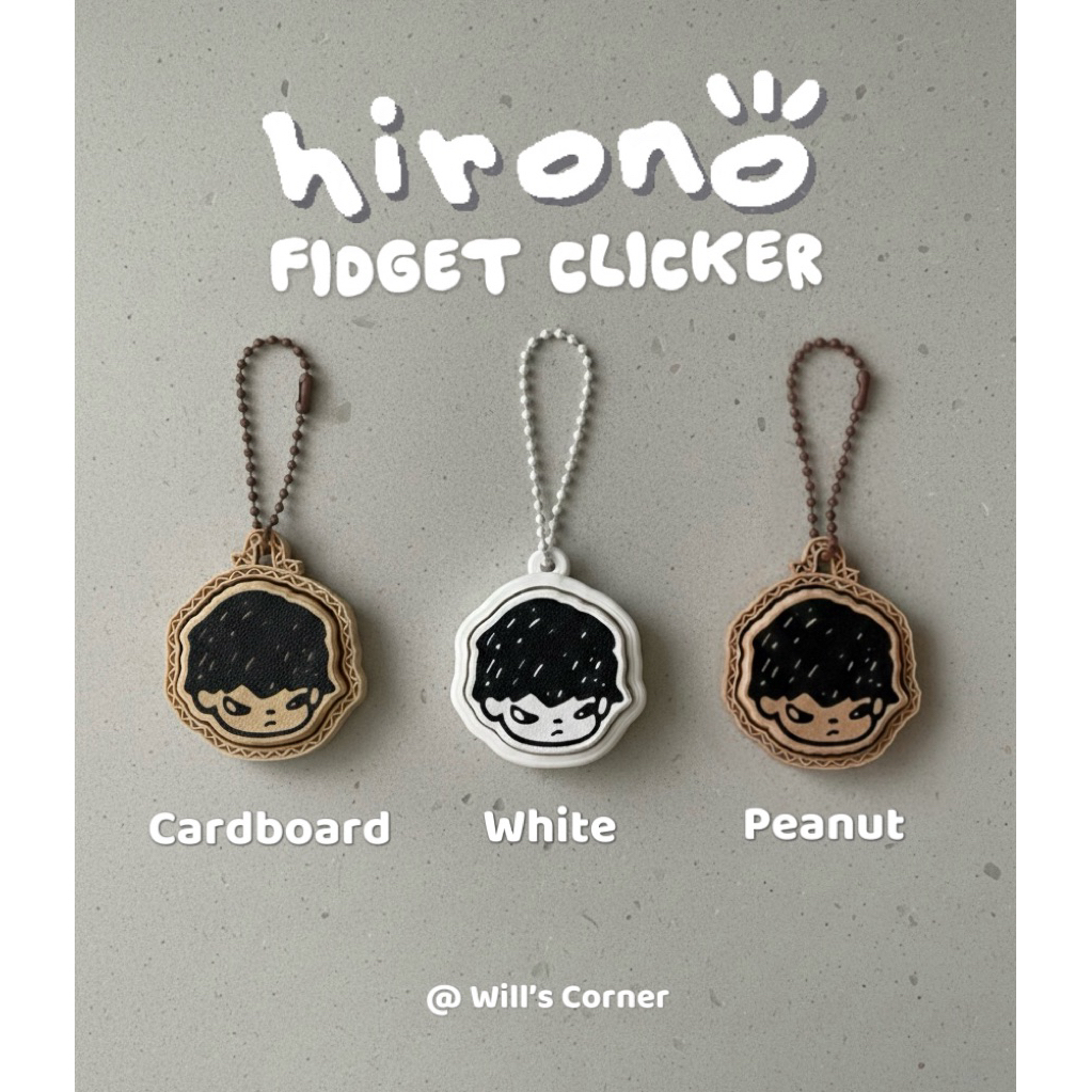 HIRONO Fidget Toy Clicker ความเครียดบรรเทามินิพวงกุญแจสินค้าขี้เล่นจะบุญมุม