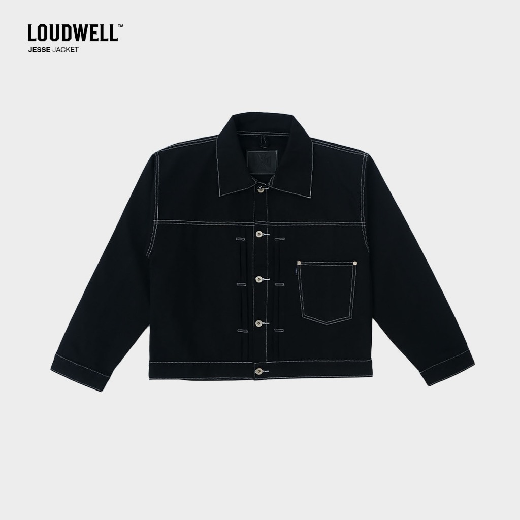 Loudwell - JESSE Denim Jacket สีดํา - RAW Denim Jacket