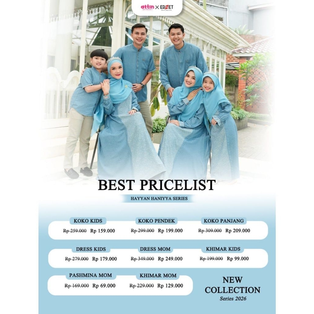 Hayyan Haniyya Series Sky Blue โดย Attin Hijab