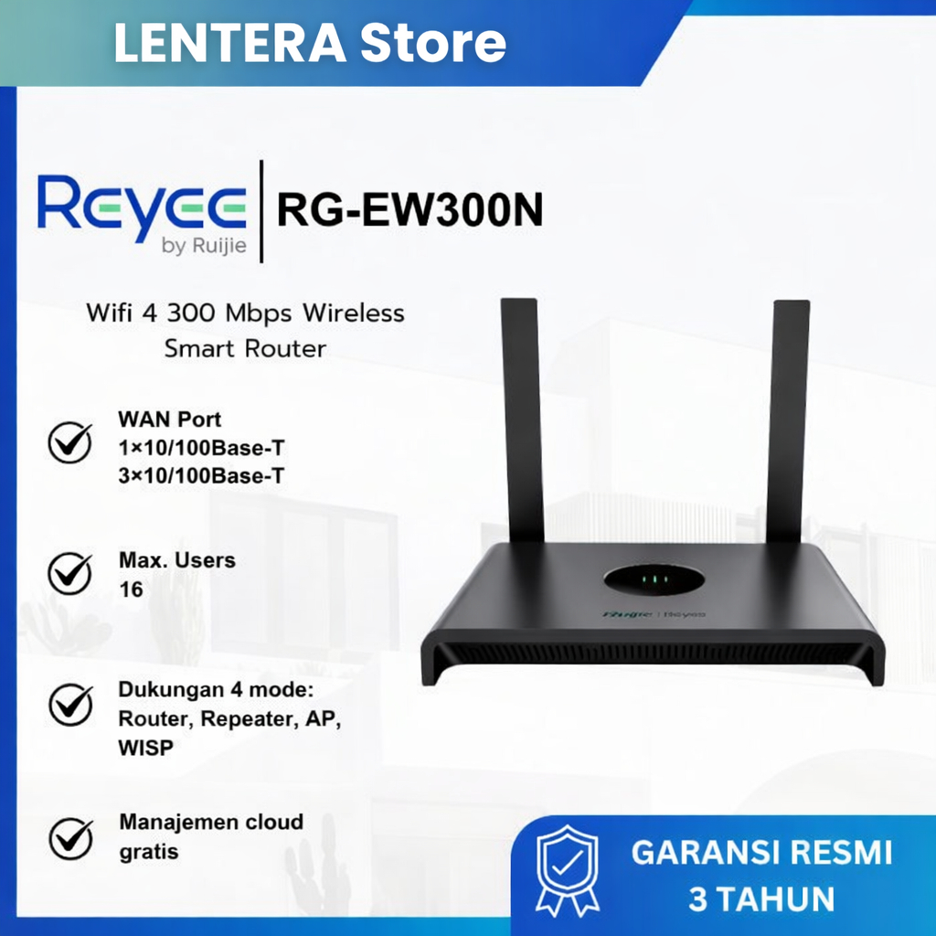 Ruijie Reyee RG-EW300N Repeater Access Point เราเตอร์อัจฉริยะ WiFi 4 300Mbps