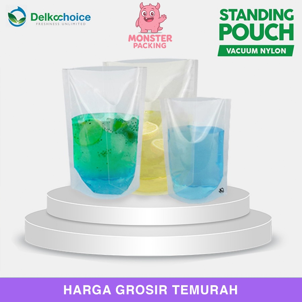 Standing Pouch Clear Vacuum Nylon Non-Ziplock Liquid Packaging