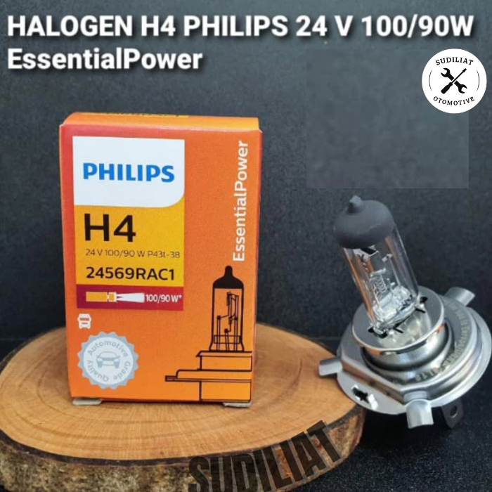PHILIPS H4 24V 100/90W HALOGEN LAMP BULB - P43T-38 ORIGINAL