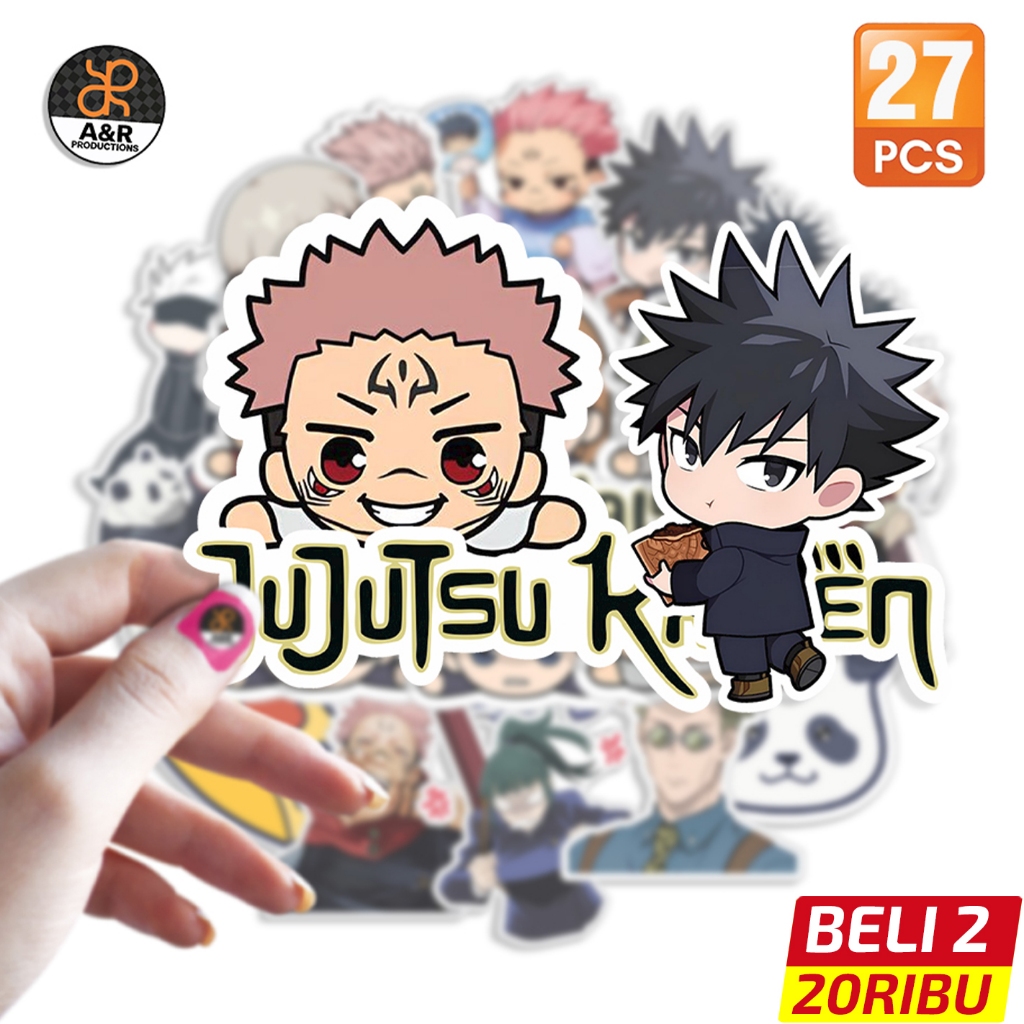 สติ๊กเกอร์อนิเมะ Jujutsu Kaisen 27 ชิ้น | JJK Itadori Sukuna Gojo | ไวนิลกันน้ํา