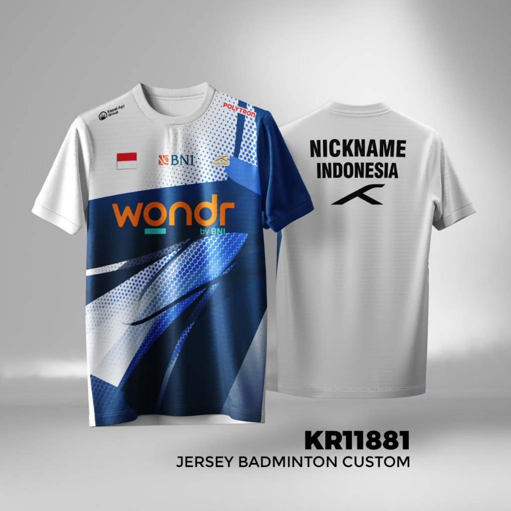 Lining Badminton Jersey Custom Name Dryfit Premium Full Print Size XS-6XL