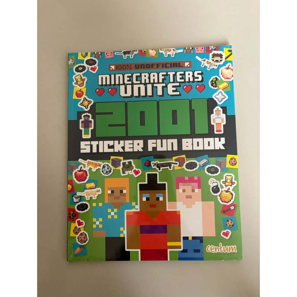 หนังสือกิจกรรม Minecraft Unite Mojang หนังสือสติ๊กเกอร์ BBW