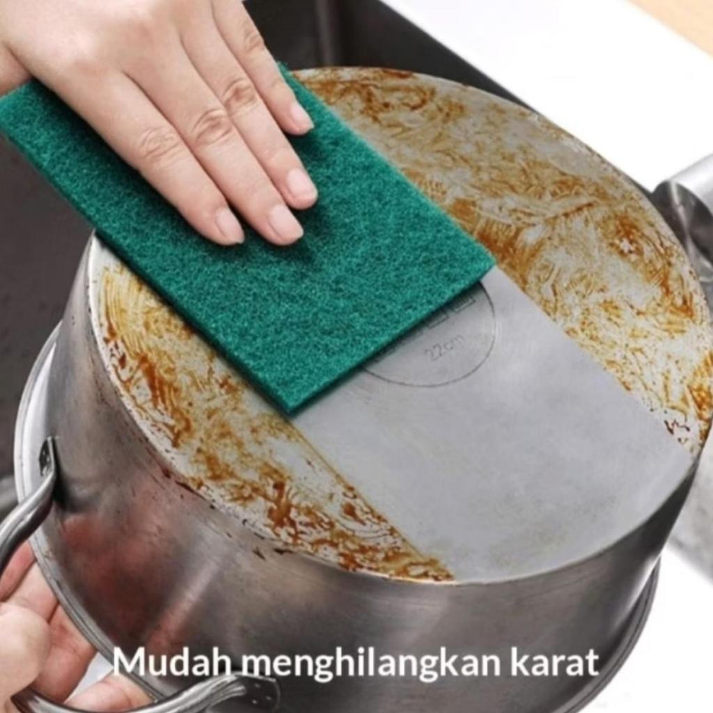 HIJAU สีเขียว TAPAS COARSE DISHWASHING CORN MULTIPURPOSE ฟองน้ําขายส่ง Shiny Tapas ฟองน้ําสีเขียวฟอง
