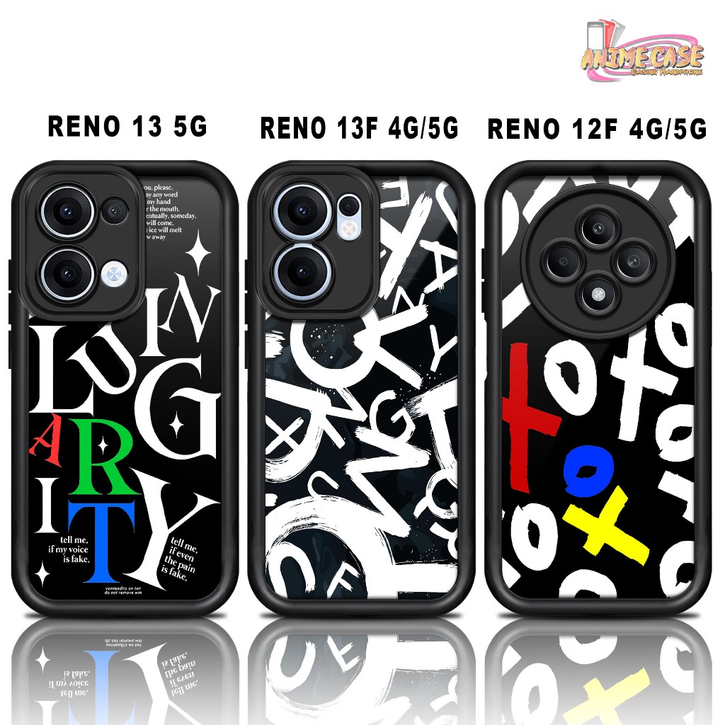 Softcase glossy OPPO RENO 13 5G 13F 12F Casing Case Hp Silicone Camera Protector FONT