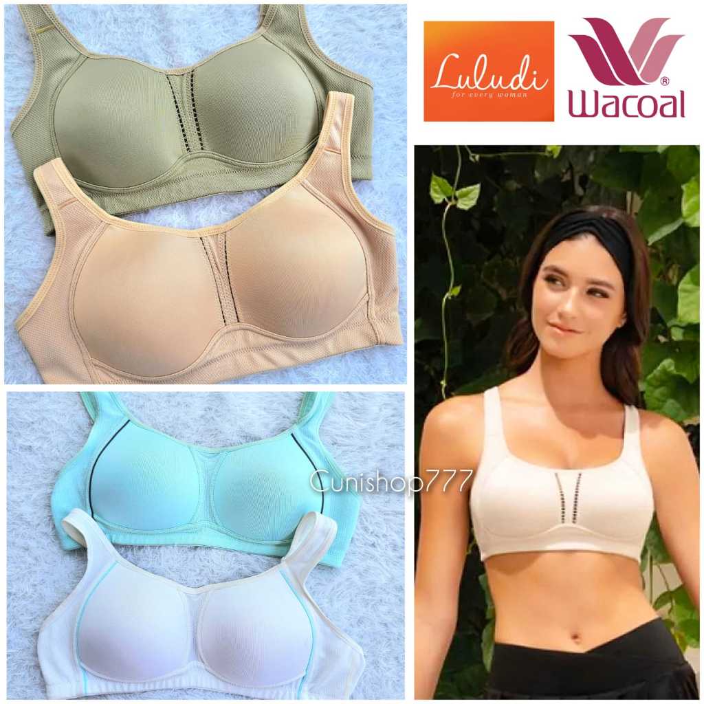 WACOAL LULUDI BRA SPORT ACTIVE FULL CUP 32B 32C 34B 36C พร้อมสายไฟ LB 5041 WR 1487 BH SPORTS NORMAL 