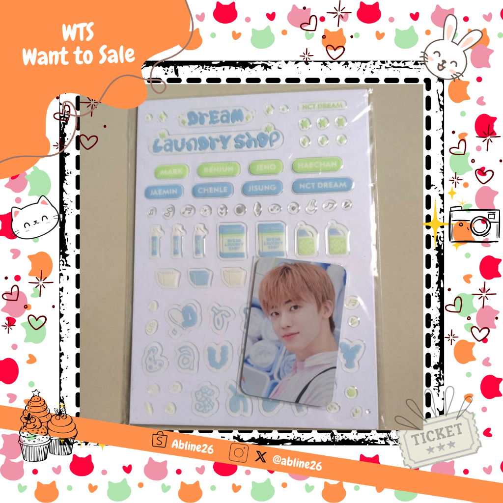 PC Official Jaemin DREAM LAUNDRY SHOP PHOTO HOLDER & STICKER