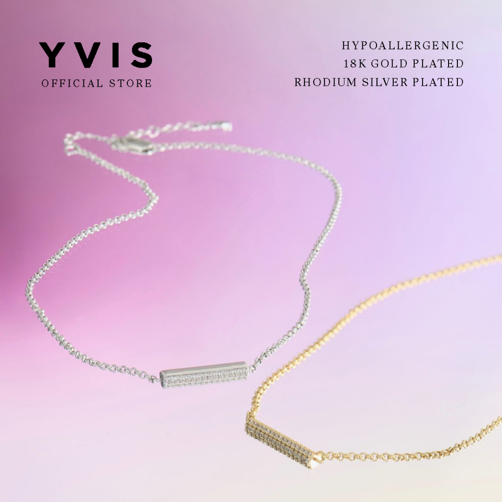 YVIS Proudly You สร้อยคอ | สร้อยคอชุบทองผู้หญิง (ชุบทอง 18เค) สร้อยคอไฮโปอัลเลอร์เจนิก - สร้อยคอชุบเ