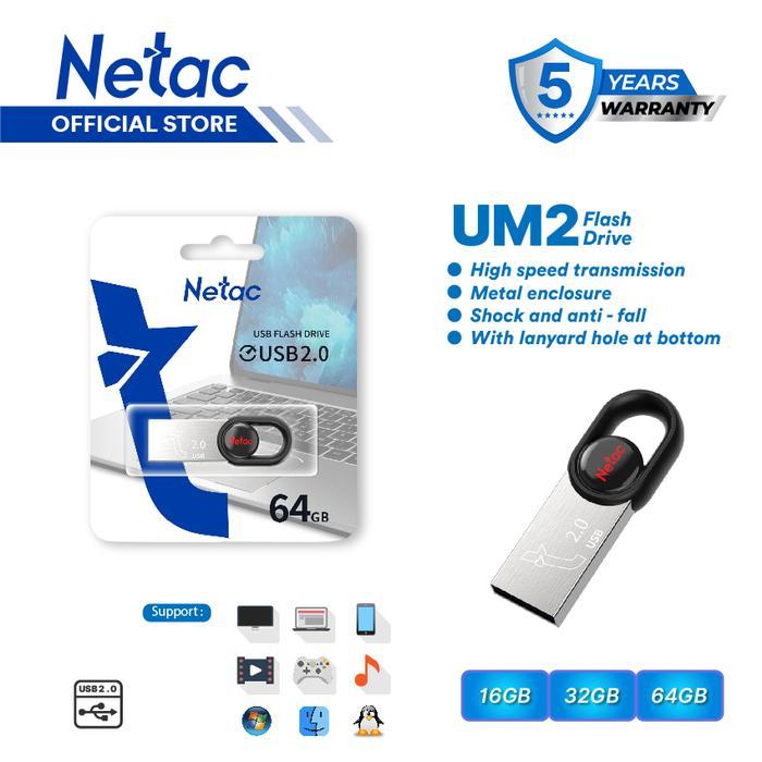 Netac Flashdisk UM2 USB 3.2 แฟลชไดรฟ์ Metal Flash Disk Jump Drive รองรับคอมพิวเตอร์สมาร์ททีวี - UM2 