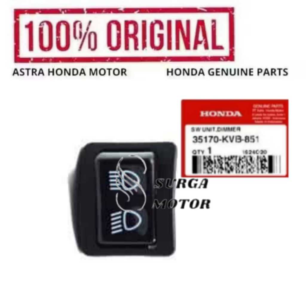 TOMBOL ไฟหรี่ปุ่มสวิทช์สําหรับ Honda BeAT คาร์บูเรเตอร์คาร์บูเรเตอร์ 2008 2009 2010 2011 2012 35170K