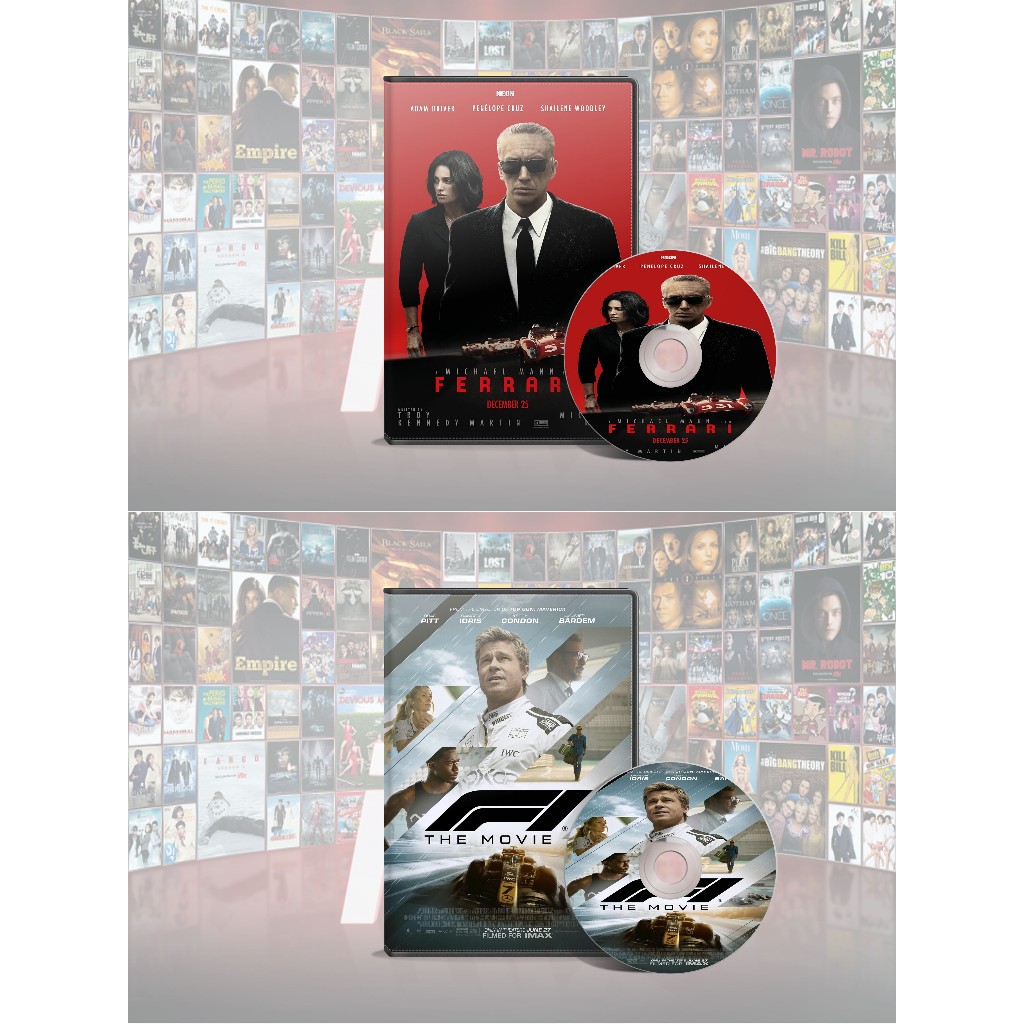 Ferrari DVD (2023) + DVD F1 The Movie (2025)