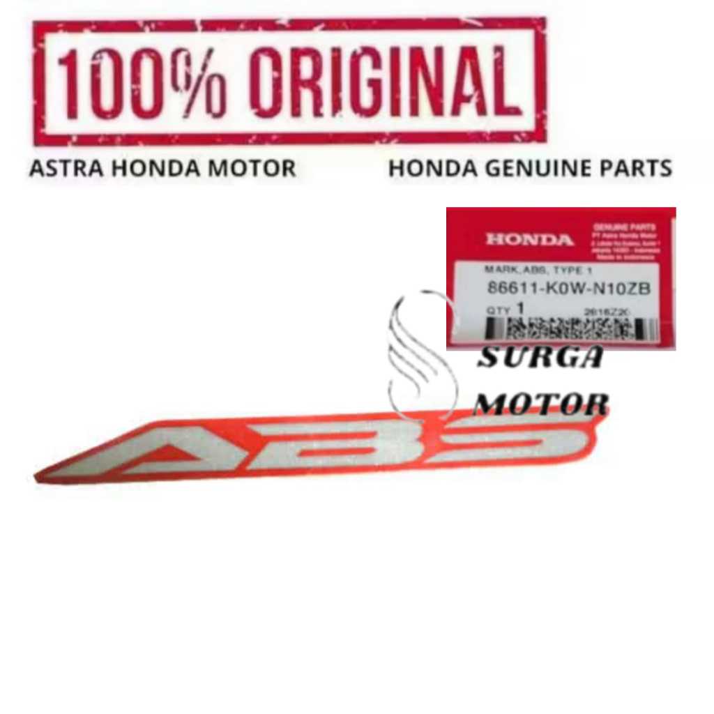 สติ๊กเกอร์สติ๊กเกอร์ สติ๊กเกอร์โลโก้ Mark ABS Type 1 มอเตอร์ ADV 150 2019 2020 2021 2022 68611K0WN10