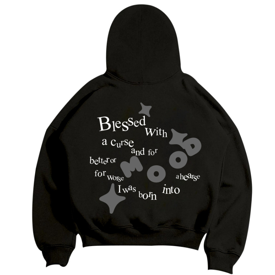 มูมิน | เสื้อกันหนาวมีฮู้ดโอเวอร์ไซส์ Boxy | BLESSED BLESSED