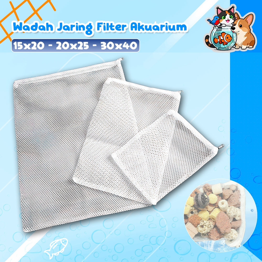 Aquarium Filter Media Net Bag กระเป๋าที่ใช้งานได้จริงสําหรับ Bio Filter Media