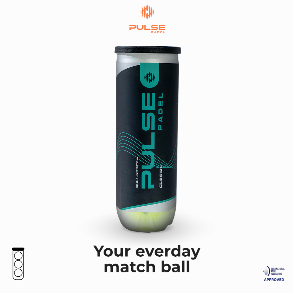 PULSE Padel Ball เนื้อหาคลาสสิก 3 และ 4 ลูก - International Padel Federation Fp ได้รับการอนุมัติ - M