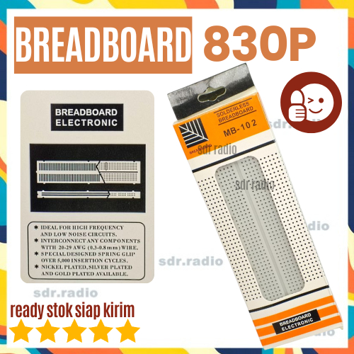 Breadboard MB-102 830 Solderless Hole Raspberry Pi Arduino BREADBOARD MB-102 SOLDERLESS 830P