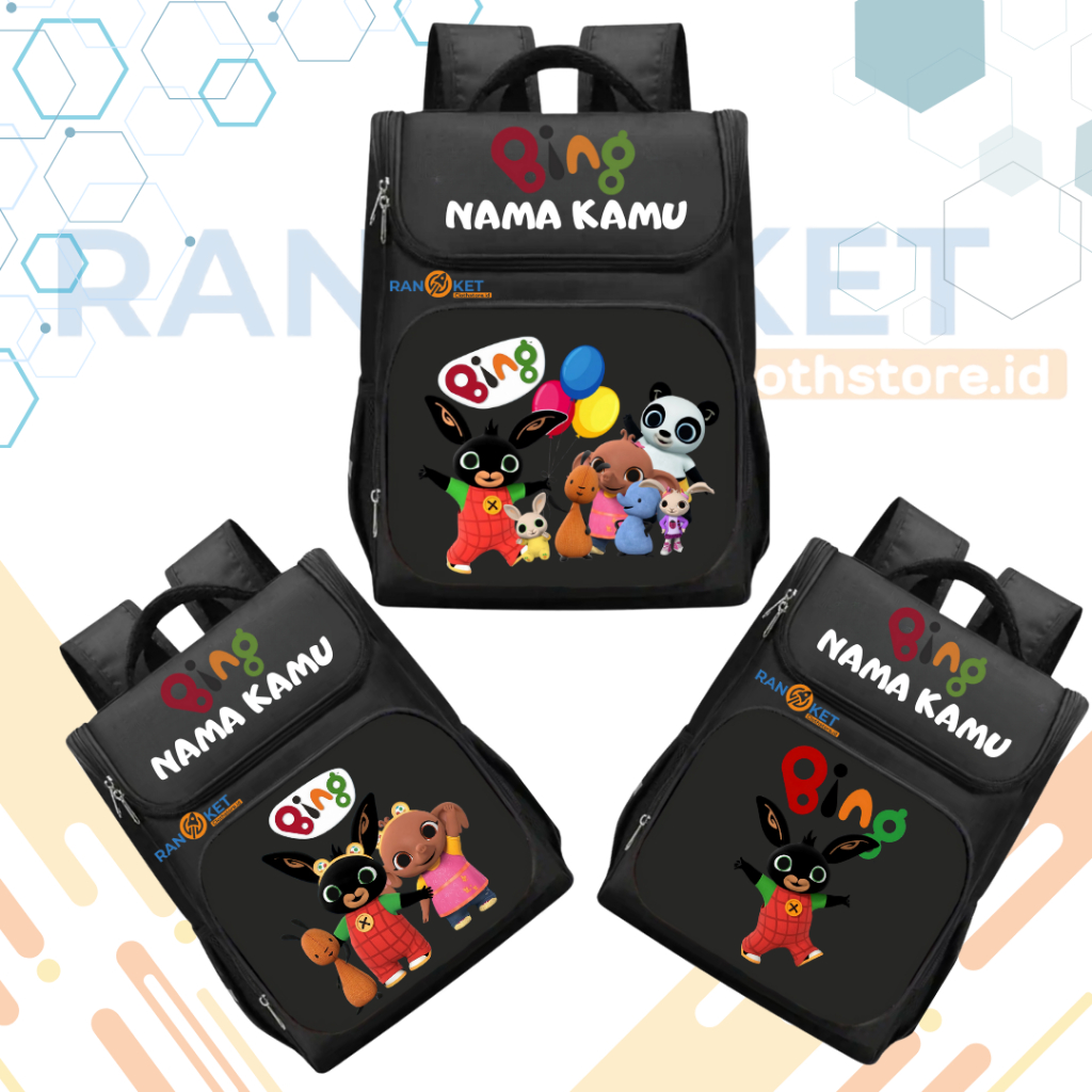 Bing Bunny Character Kindergarten/Elementary School Backpack I Bing Bunny Elementary/TK Childrens Sc