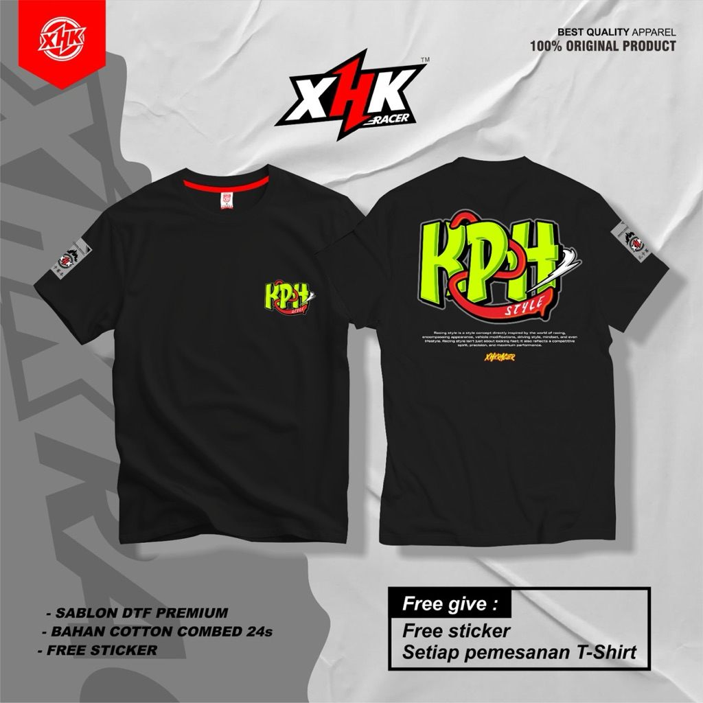 เสื้อยืด KPH STYLE Original XHK RACER คุณภาพสูงระดับพรีเมียม Unisex