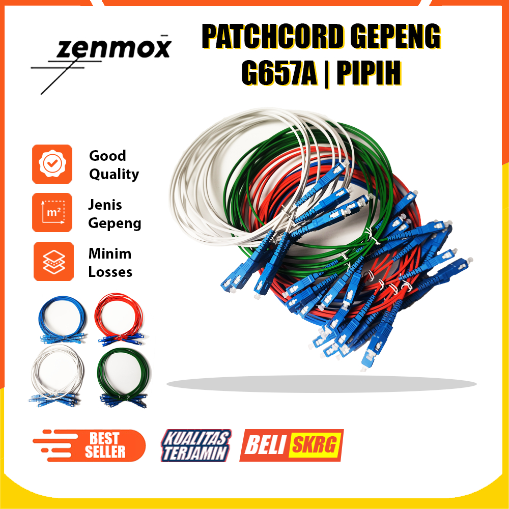 PATCHCORE G657A สี | PATCHCORD FLAT | คอลัมน์กลางแจ้ง CORE PATCH | สายแพทช์ SC UPC FLAT CORD