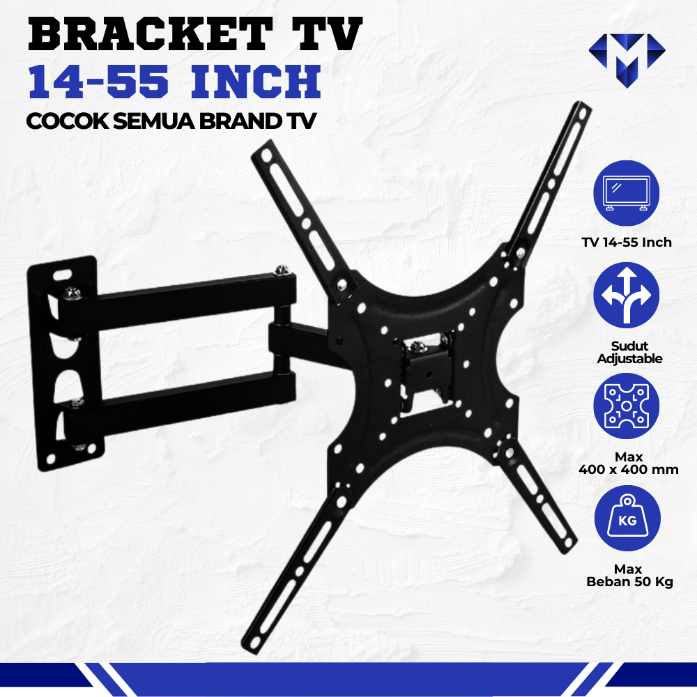 Universal TV Bracket TV Holder TV Hanging Bracket 14-55 นิ้ว TV VESA 400 x 400 Max โหลด 50 กก. CNXD