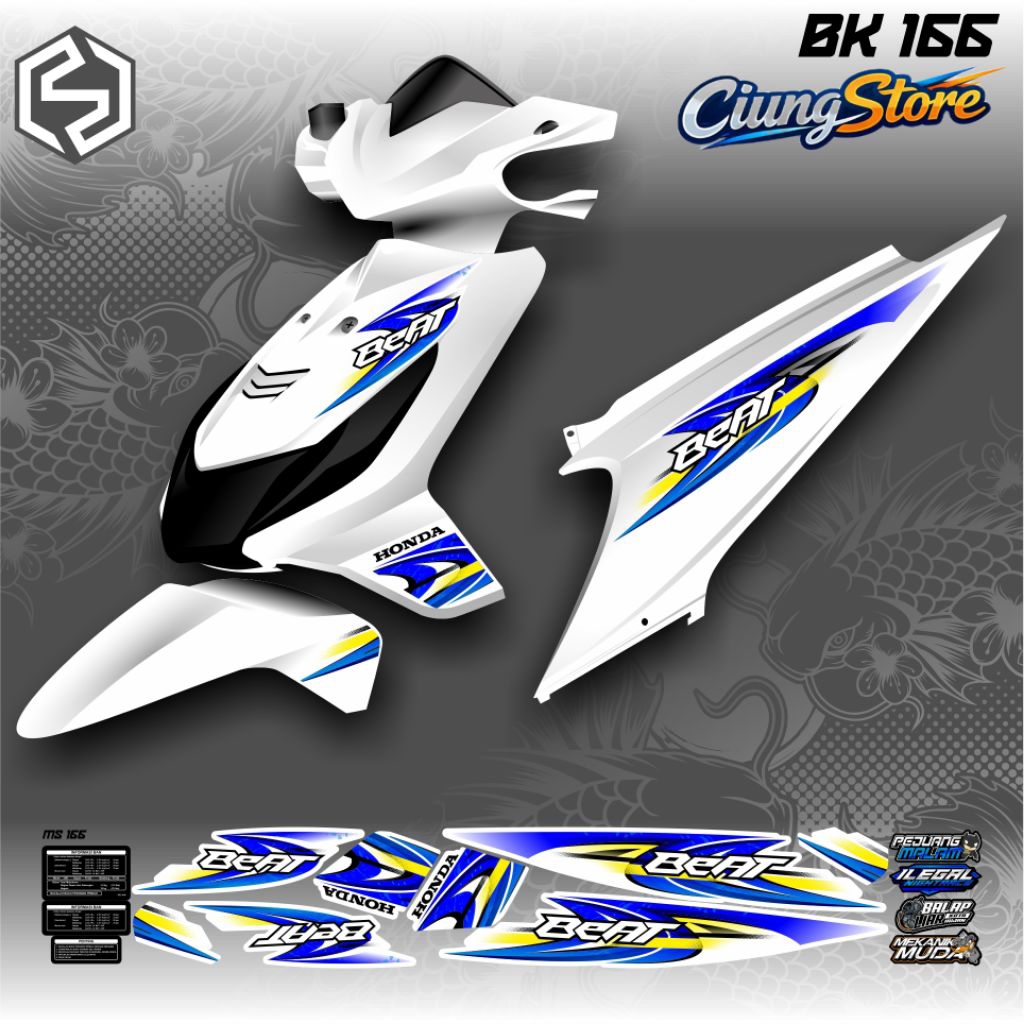 Beat คาร์บูเรเตอร์ Graphic Striping Thailand Variation / bk 166 / bk 174