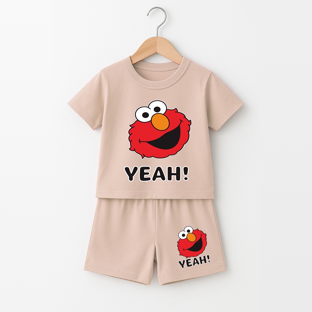 Elmo Picture ชุดเด็กสําหรับเด็กชายและเด็กหญิงแขนสั้น Jumbo G-127