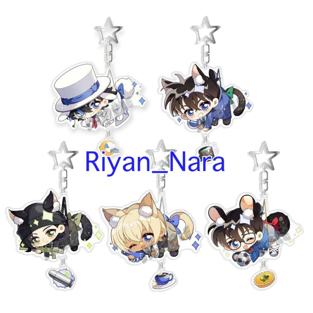 GANTUNGAN Detective Conan Ryan Nara อะนิเมะพวงกุญแจอะคริลิค