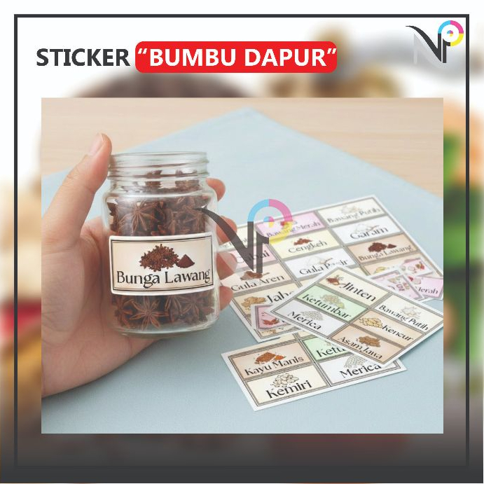 FOOD SPICE LABEL STICKER / SPICE LABEL STICKER / KITCHEN SPICE LABEL STICKER