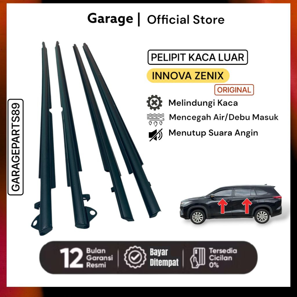 Innova Zenix Toyota Weather Strip ภายนอกกระจกตะเข็บ