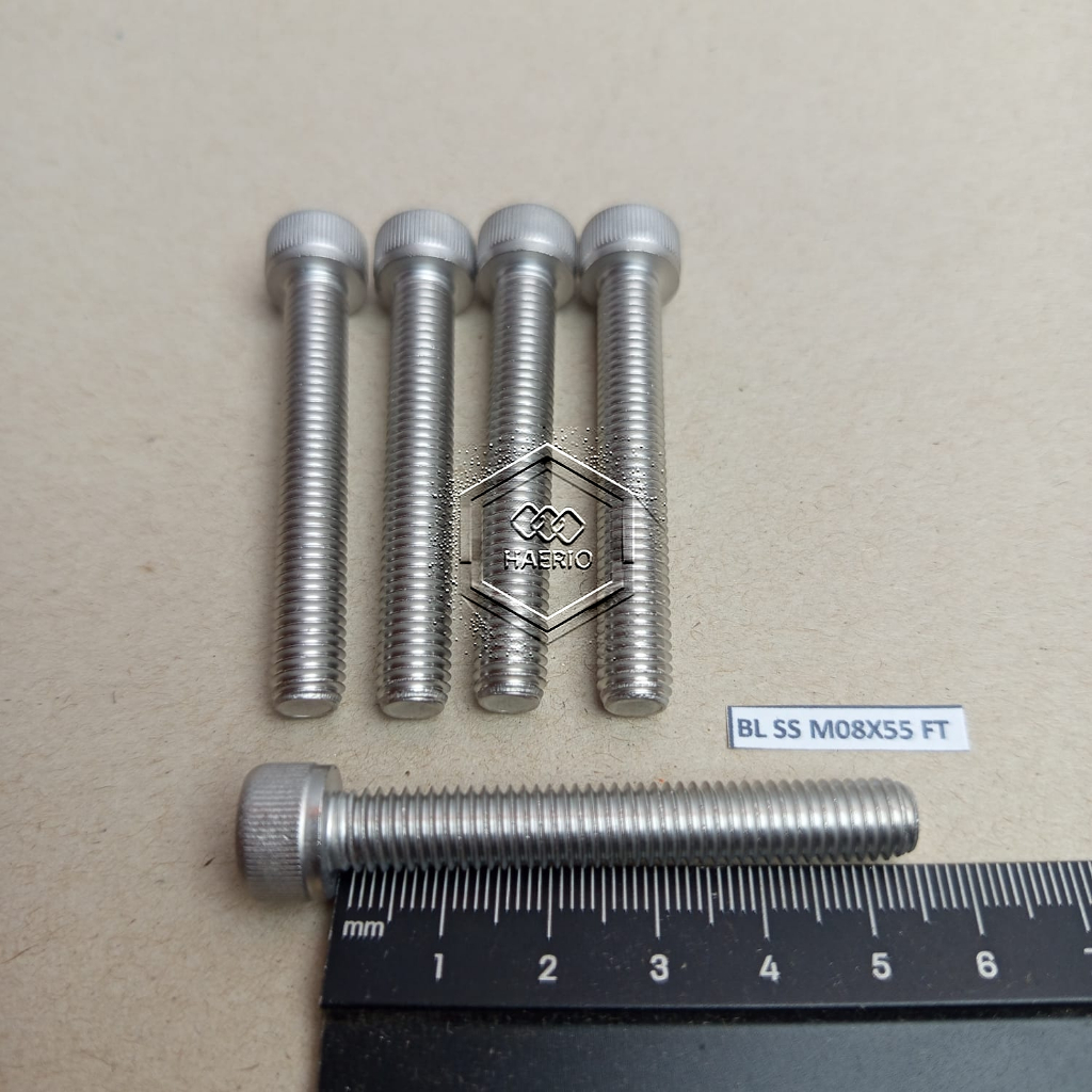 L-BOLT M8X55 (5.5 ซม.) สแตนเลส เหล็กเต็มจํานวน 12 5.5 ซม. 5.5 ซม. L STAINLESS M8 X 55 SS ANTI-RUST S