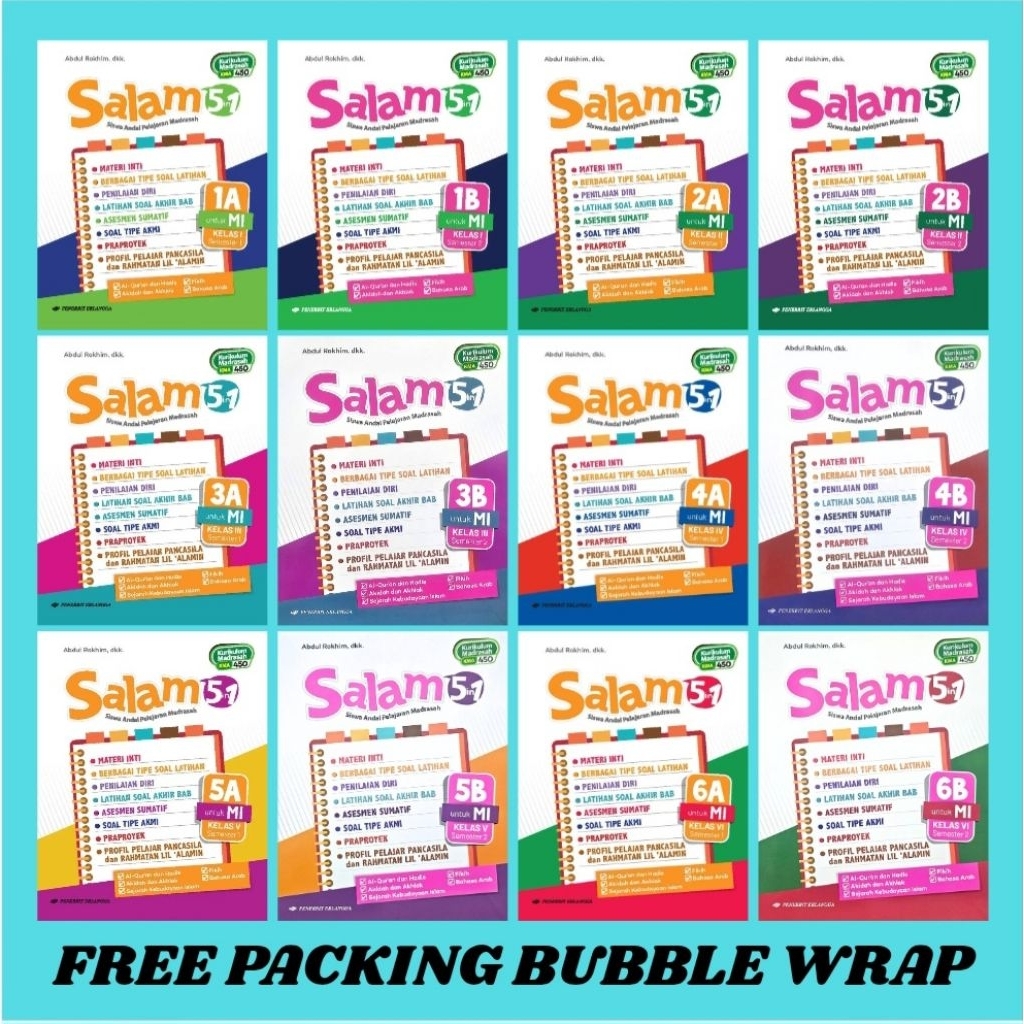 SALAM BOOK 1A 1B 2A 2B 3A 3B 4A 4B 5A 5B 6A 6B MI RALANGGA MADRASAH CURRICUM KMA 450 GRADE 1 2 3 4 5