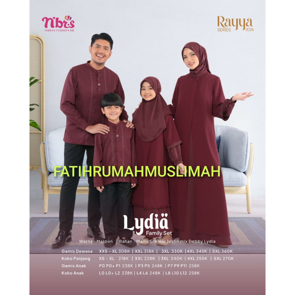 SARIMBIT NIBRAS / ใหม่ล่าสุด / RAYYA SERIES 2026 / LYDIA / SARIMBIT NIBRAS LYDIA / NIBRAS SARIMBIT /