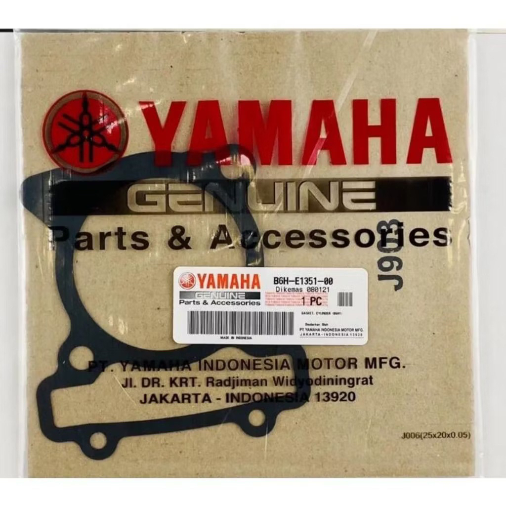 ใหม่ NMAX AEROX155 เชื่อมต่อ YAMAHA B6H-E1351-00 BOTTOM BLOCK GASKET 100% ต้นฉบับ YGP