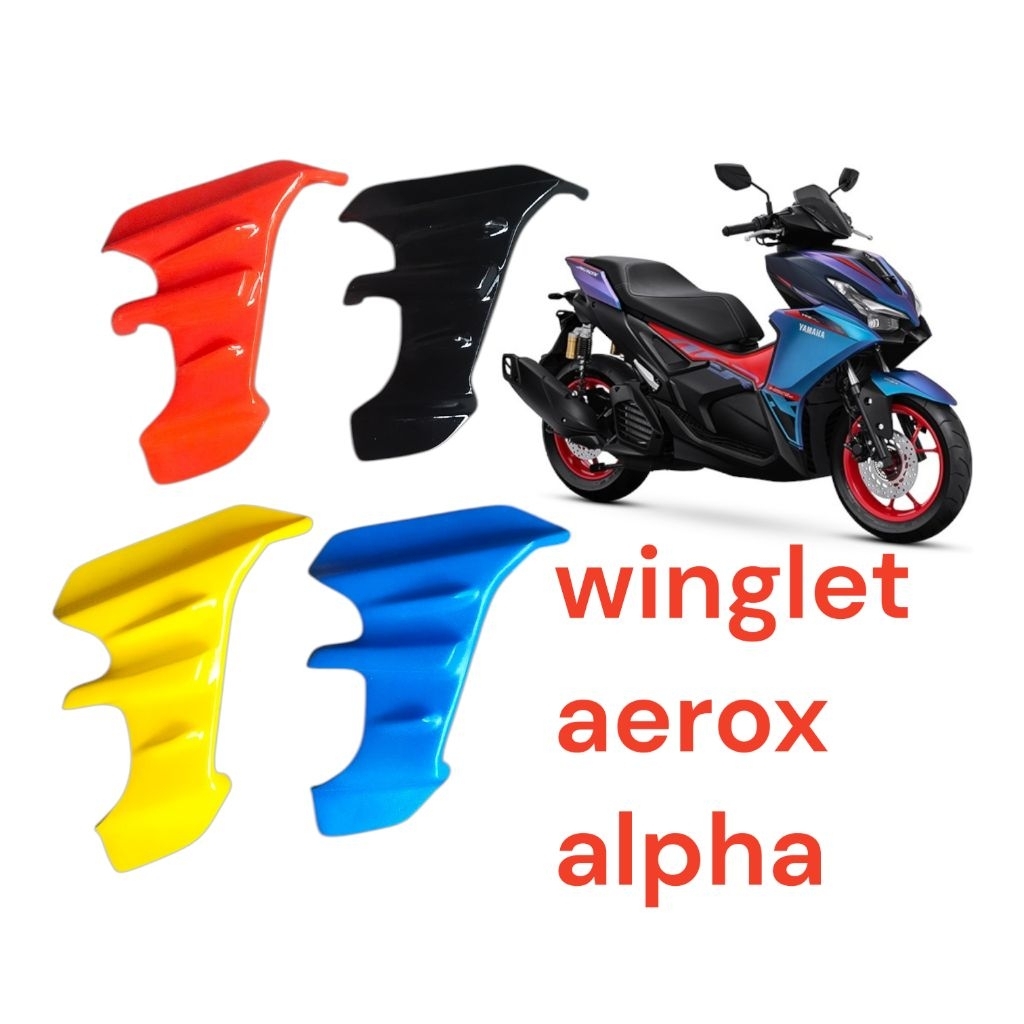 Yamaha Aerox Alpha Turbo ด้านข้าง Winglet Aerox Alpha Turbo ฝาครอบด้านข้าง Yamaha Aerox Alpha Turbo