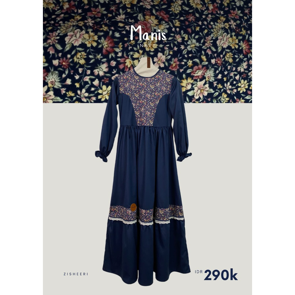 Zisheeri Sweet Navy Dress