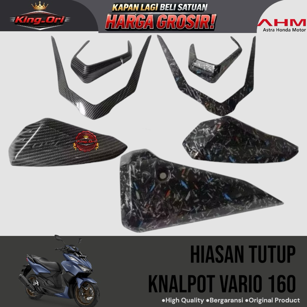 Original Vario 160 ท่อไอเสียตกแต่ง/ฝาครอบเส้นด้ายท่อไอเสีย