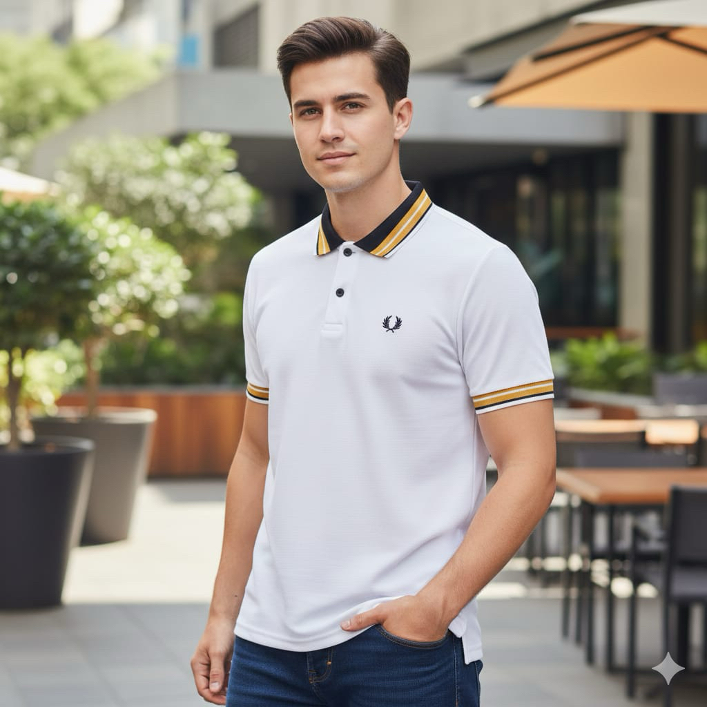 เสื้อเชิ้ตคอปกผู้ชาย Whangky พรีเมี่ยม / เสื้อโปโลผู้ชาย Whangky / FRD Ferry Collar Shirt สีดํา / Po