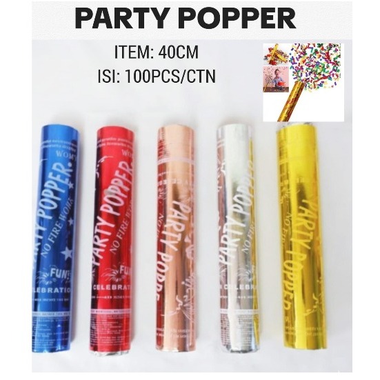 Party popper / Confetti / Confetti / Confetti ขนาด 40 CM / Party Popper / Paper Spray