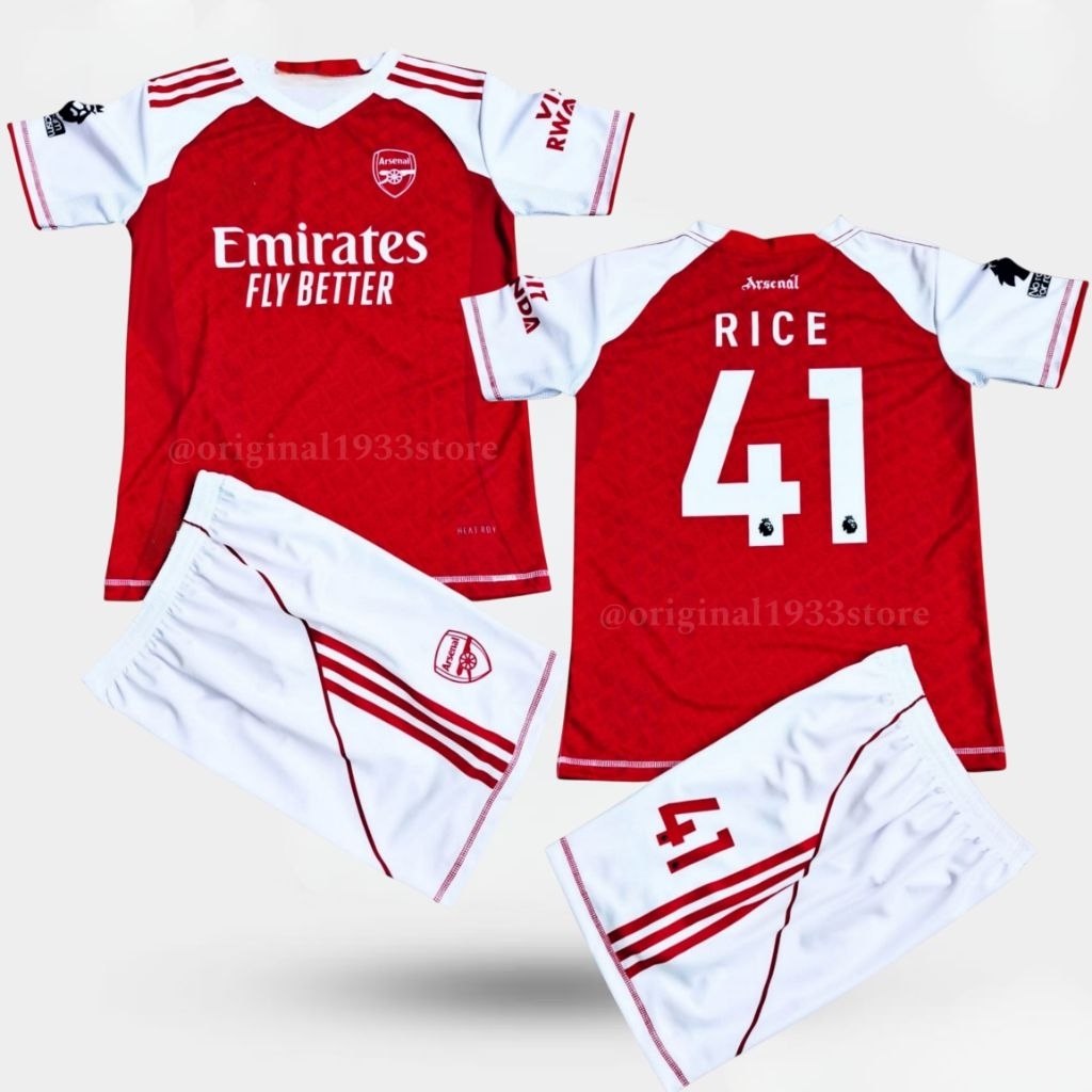 Kids Jersey Ars3n4l 2025/2026 Home Kids Football Shirt ชุดเสื้อฟุตบอลเด็ก