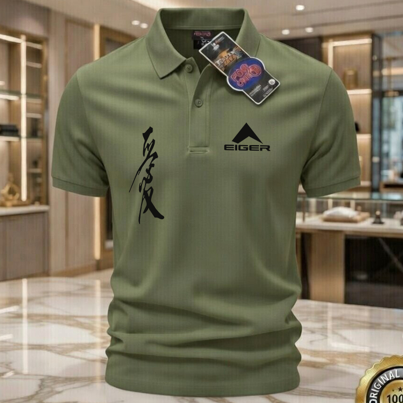 เสื้อยืดโปโลคอปก EGR RELAX สีดํา เสื้อคอปกสําหรับผู้ใหญ่ / เสื้อโปโลผู้ชาย Wangki / เสื้อยูนิฟอร์ม