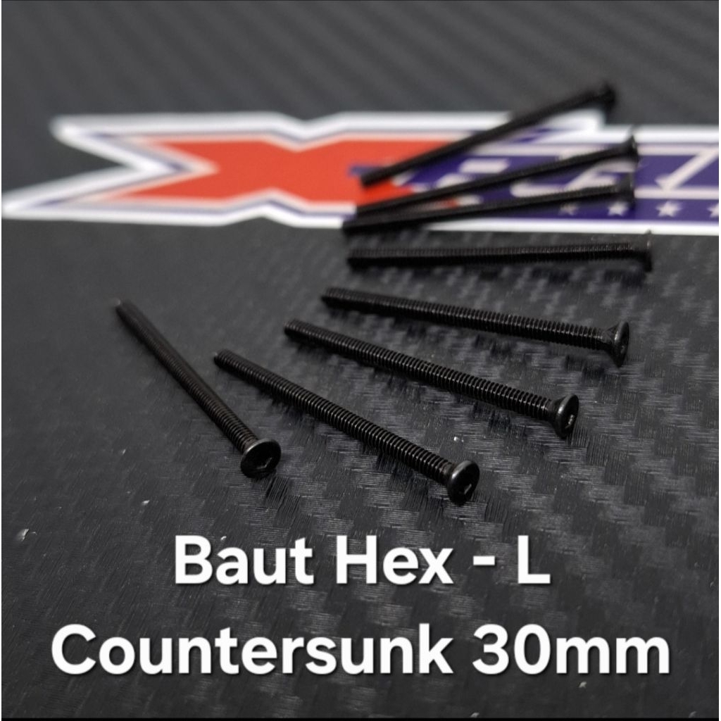น็อตหกเหลี่ยม - L Countersunk M2 x 30mm - เนื้อหา 10 ชิ้น
