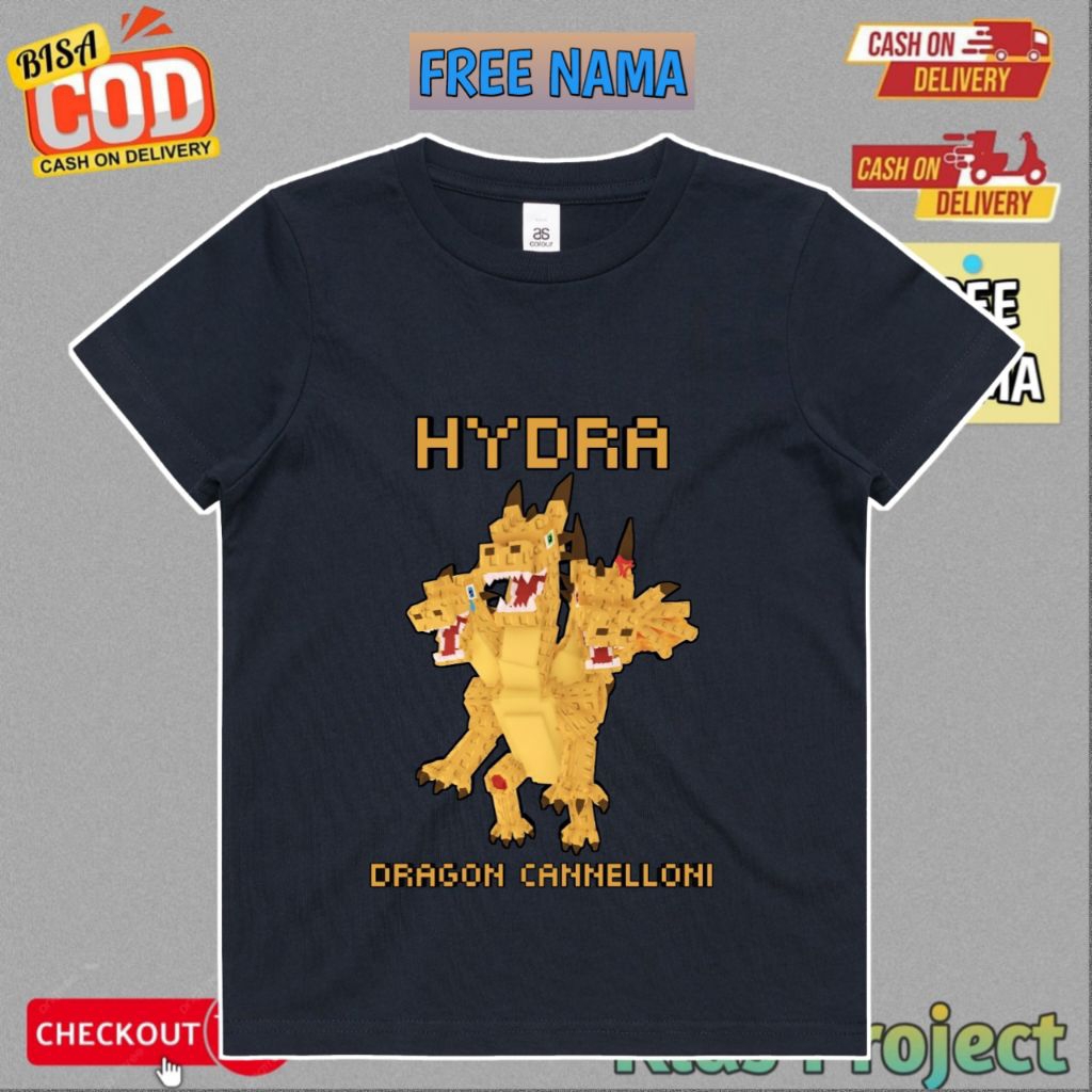ROBLOX STEAL AROT BRAIN HYDRA DRAGON CANNELLONI ใหม่เสื้อเด็ก Unisex ROBLOX STEAL A BRAINROT ใหม่ล่า