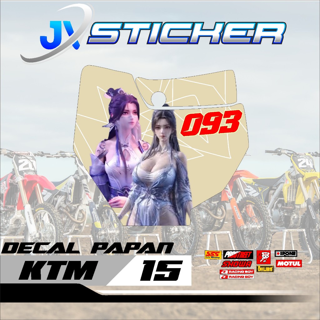 สติ๊กเกอร์ดีคอลใหม่ล่าสุดไม่มีกระดานดาว KTM CRF KLX YZ 85 สามารถปรับแต่งได้ JV VOL 15