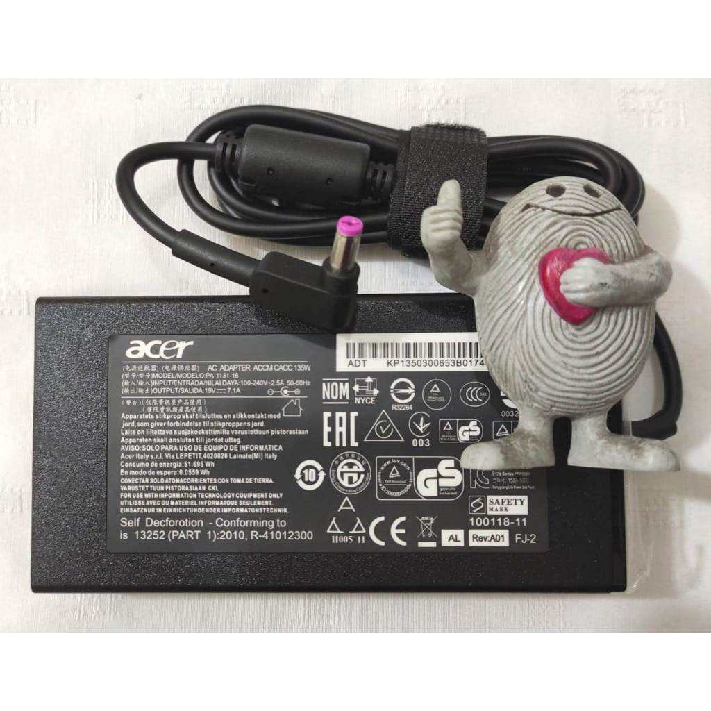 ACER Adaptor Original Nitro 5 AN515-41 AN515-51 AN517-51 19V-7.1A (5.5 x 1.7) ใหม่